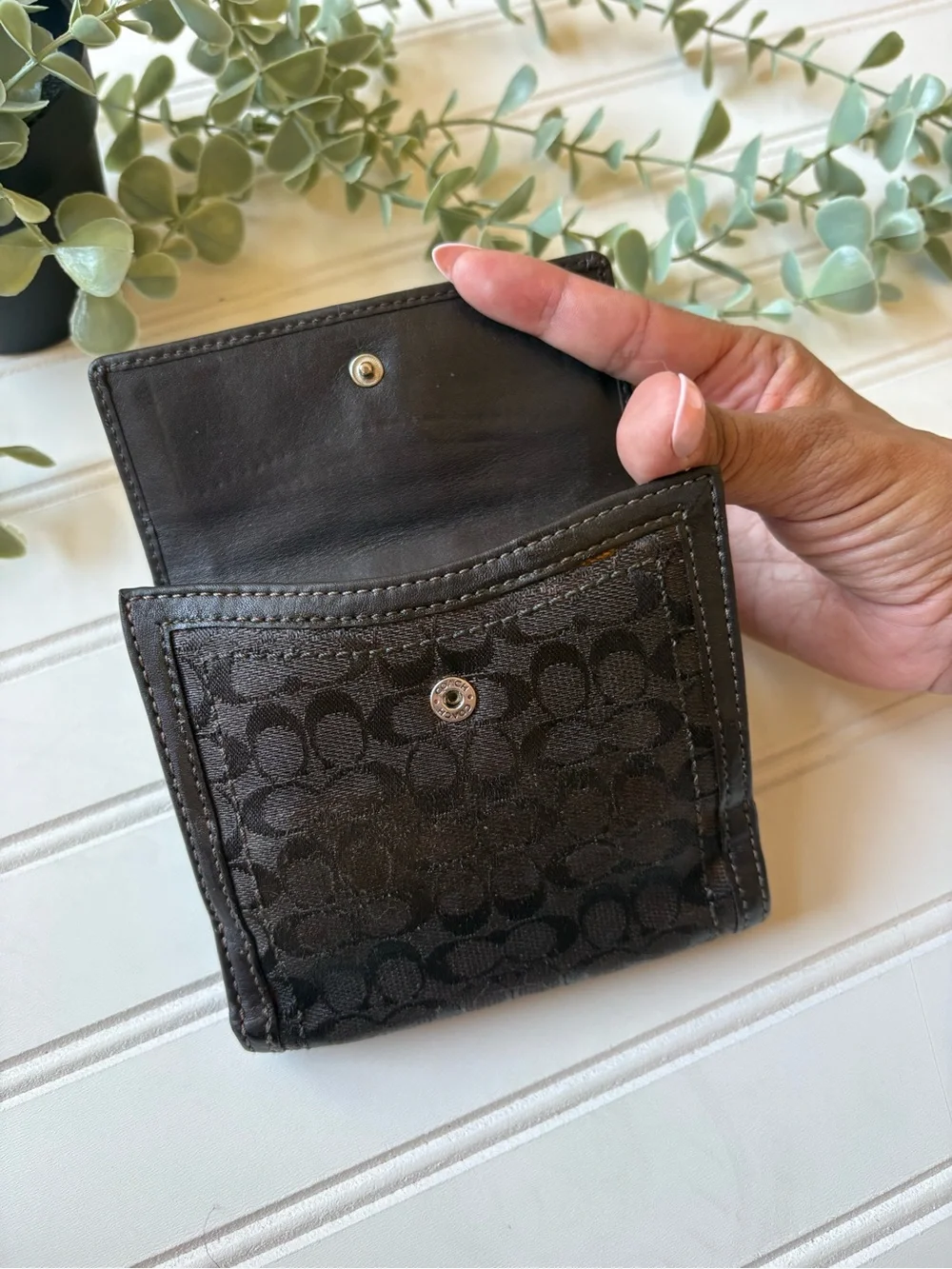 Coach wallet hand